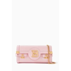 Balmain B-Buzz 23 Calfskin Leather Clutch ~ Pink